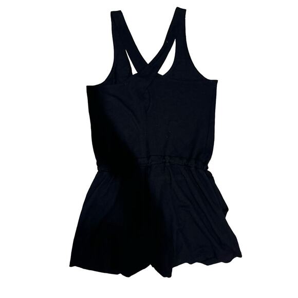 Beyond Yoga Just Chillin Romper Racerback Sleeveless Drawstring Black Size Small - Picture 6 of 10